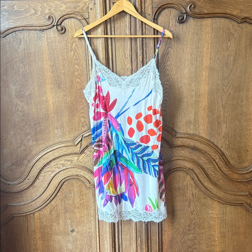 Soma Floral Cool Nights Lace Trim Cami Slip - Picture 3 of 9